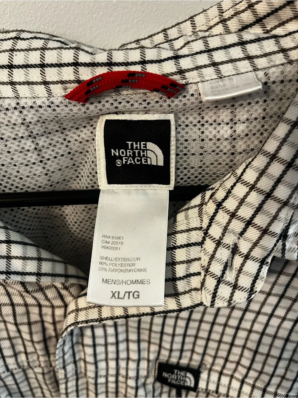The North Face Men’s Black & White Checked Button-Down Shirt